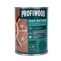 Лак яхтный PROFIWOOD атмосферостойкий алкидно-уретановый полуматовый 2.6 л / 2.4 кг